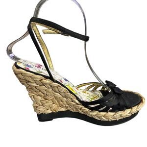 Guess by Marciano strappy 5” wedges 2” platform braided jute size 7.5